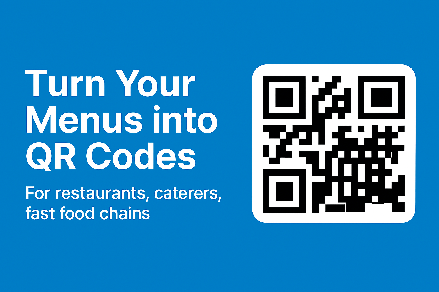 Turn your menus into QR codes banner